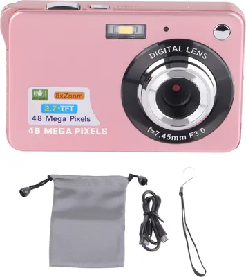 Obrázok produktu pre 4K digitálna kamera 48MP 2,7 Zoll LCD displej 8x zoom Anti Shake Vlogging für Fotografie kontinuierliches Shooting Pink