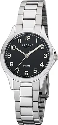 Produktbild von Regent Metall Damen Uhr 2252409 Analog Armbanduhr silber Metallarmband D2UR2252409
