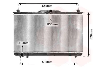 Produktbild von VAN WEZEL 82002113 Kühler Wasserkühler Motorkühler für HYUNDAI SANTA FÉ I (SM)