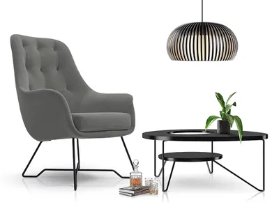 Obrázek produktu pro Designové křeslo MILEY - šedé