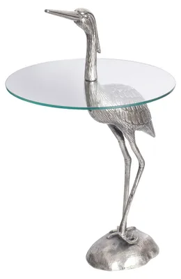 Image de Table d'appoint 90 cm argentée, design moderne pour le salon - ACHETER MAINTENANT