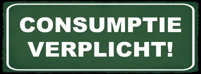 Produktbild von vianmo Blechschild 10x27 cm Consumptie verplicht Verbrauch verpflichtet