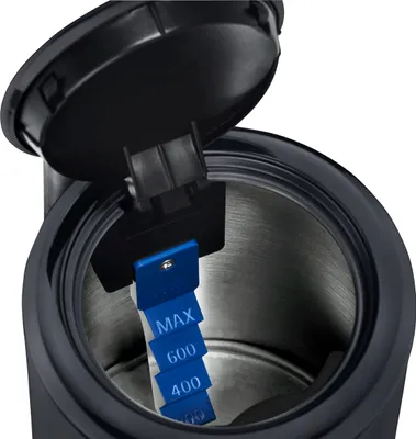 Produktbild von WMF Wasserkocher KÜCHENminis, 0,8 L, edelstahl, schwarz, 1800 W