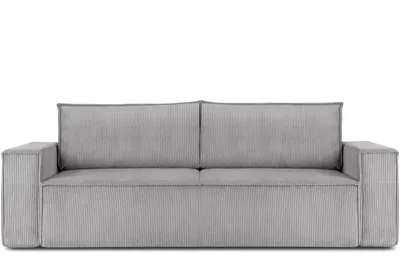 Obrázek produktu pro Rozkládací pohovka Konsimo s funkcí spaní s kontejnerem na lůžkoviny s područkami "NAPI", světle šedá, manšestrová tkanina, Loft, 244x89x101 cm