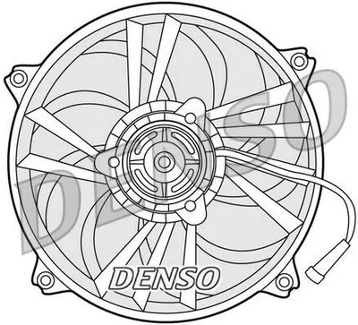 Produktbild von DENSO DER21014 Lüfter Motorkühlung Kühlerlüfter passend für PEUGEOT 307 CC (3B) Wasserkühler Ø385mm