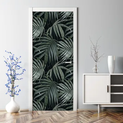 Produktbild von Dekorative Türaufkleber selbstklebend Klebefolie Aufkleber Bemalter Dschungel 70 x 200 cm