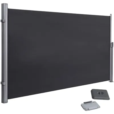 Obrázek produktu pro Boční markýza pro zajištění soukromí, ochranu před sluncem, na balkon a terasu, šedá, 160 x 300 cm