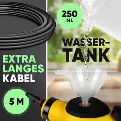 Produktbild von Clatronic DR 3653 gelb-schwarz Dampfreiniger 9 fach Zubehör