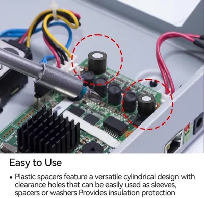 250 Stück ABS Runde Abstandsringe 5,2 mm für Elektrische Projekte