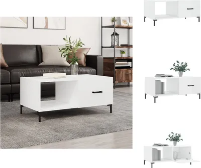 Obrázok produktu pre vidaXL Konferenčný stolík vysoký lesk biely 90x50x40 cm materiál na báze dreva - Konferenčné stolíky