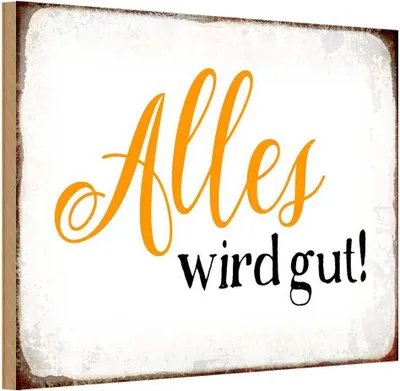 Produktbild von vianmo Holzschild 20x30 cm alles wird gut Dekoration