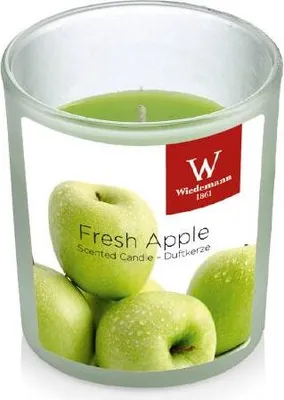 Produktbild von 4er Set Duftkerze im Glas Apfelgrün 79 x 71 mm, 25 Stunden Brenndauer