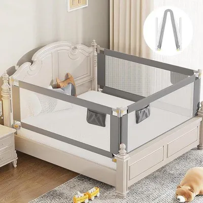 Productafbeelding van Famanu bedhek 180 cm - In hoogte verstelbaar, snelle montage - geschikt voor kinderbedden en bedden voor ouders