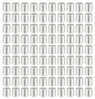 Quetschperlen 925 Sterling Silber, 90 Stück, 2 mm, für Schmuckherstellung