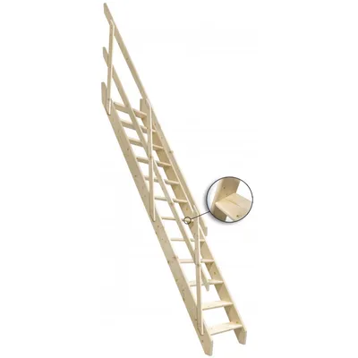 Produktbild von 4iQ Wangentreppe "KOPENHAGA 645" Müllertreppe aus Fichtenholz