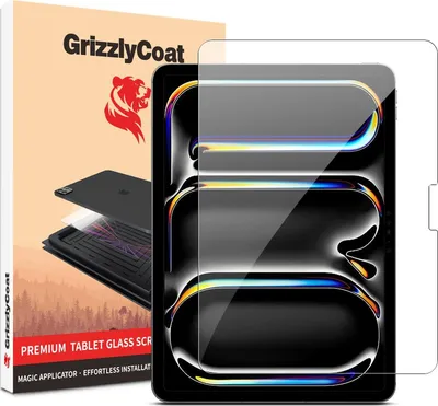 Produktbild von GrizzlyCoat Magic Applicator iPad 11 (2025) Panzerglas Gehärtetes Glas Displayschutz - Hüllenfreundlich + Applikator