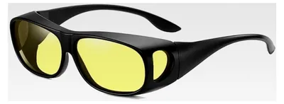 Produktbild von Polarisierte Nachtbrille mit UV-Schutz für Herren und Damen, Überbrille für Sehhilfen, Nachtbrille zum Autofahren, Gelbfilterbrille für Angeln und Golf