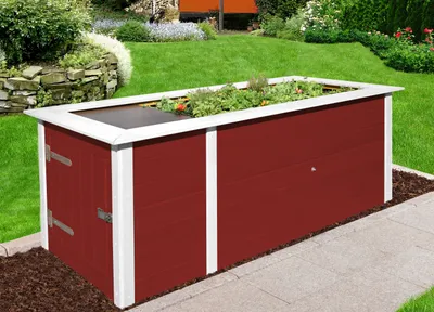 Produktbild von Profi-Hochbeet 669, schwedenrot/weiss B x T x H 217,6 x 91,7 x 81