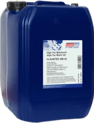 Produktbild von EUROLUB CLEANTEC für 5W-30 20 Liter Motoröl Motorenöl Longlife-04 229.51 229.52 DEXOS 2 502 00 505 01 505 00 Öl