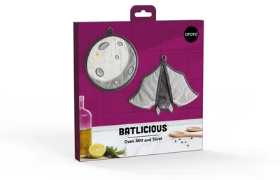 Zdjęcie produktu dla OTOTO Ofenhandschuh und Untersetzer "Batlicious" 115733 5060984122377