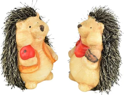 Obrázok produktu pre Ježci s jablíčkem a oříškem keramický 2 ks set, 13 cm