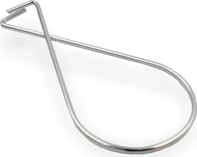 Produktbild von Deckenklemme für Rasterdecken aus Metall, Länge 65 mm, Ø Öse 9 mm | vernickelt