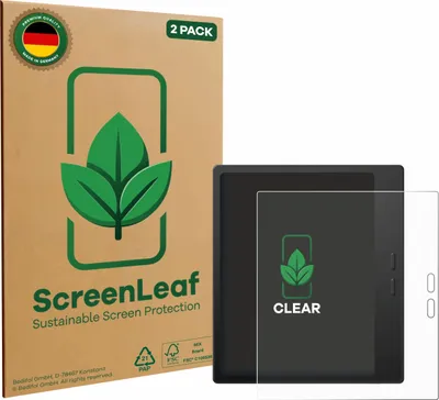 Produktbild von 2x ScreenLeaf Schutzfolie für Boox Go 7 nachhaltiger Displayschutz Display Schutz Folie Klar Transparent