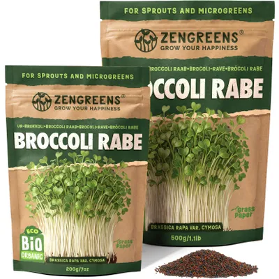 Obrázek produktu pro ZenGreens® BIO Semínka na klíčení Brokolice rapini 200 g – mikrozelenina