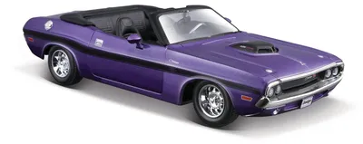 Image de Maisto - 1970 Dodge Challenger R/T Convertible, métal fialová, 1:24