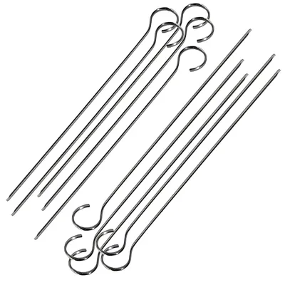 Edelstahl-Spieße 31 cm, 10er-Set für Grill und BBQ