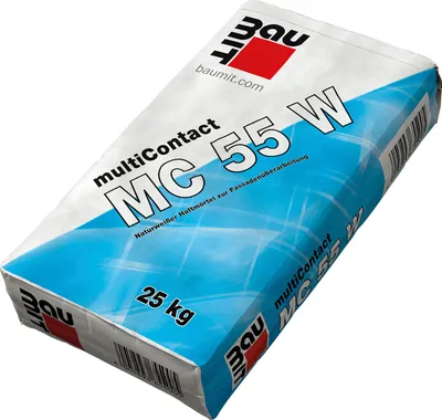 A bag of Baumit Haftmörtel multiContact MC 55 W.