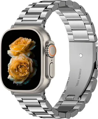 Productafbeelding van Stainless Steel Horlogeband 38/40/41/42/44/45/46/49mm - Geschikt voor Apple Watch - Duurzaam en stijlvol