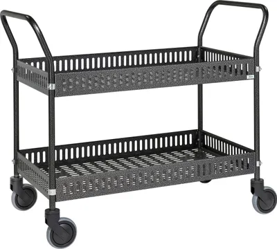Produktbild von Kongamek Tischwagen mit Rand 1130x550x940mm Ladefläche Anthrazit grau mit Bremse