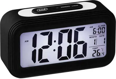 Zdjęcie produktu dla Trevi SLD 3068 S, Cyfrowy budzik, Prostokąt, Czarny, 12/24h, F, °C, LCD