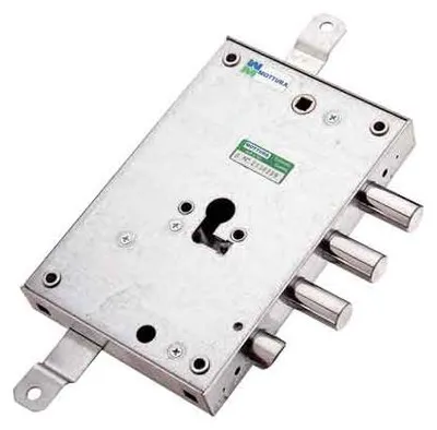 Immagine prodotto di Serratura Triplice Applicare Con Scrocco Cil. Eur. Blindate 85571/37 - mm.63 SX (85571S37N)