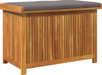 Image de vidaXL Coffre à coussins d'extérieur 90x50x60,5 cm bois massif acacia