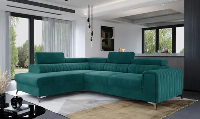 Produktbild von Ecksofa Couchgarnitur Laurence mit Schlaffunktion und Bettkasten– stilvoller Mittelpunkt für Ihr Wohnzimmer