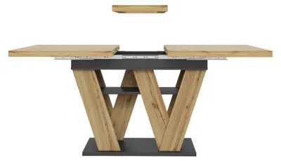 Immagine prodotto di Tavolo da pranzo allungabile con gambe a forma di "W" - Colore legno, stile classico e moderno