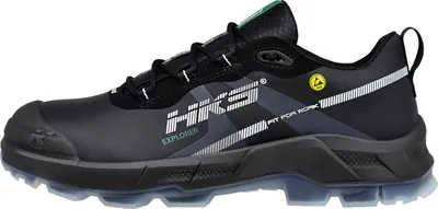 A side view of a black HKS Explorer S3 work shoe.