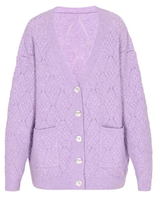 Produktbild von PATTEN Damen Cardigan - Lila, XL/XXL