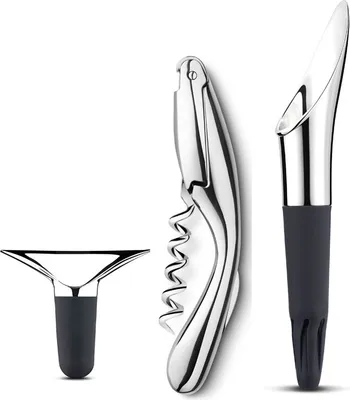 Produktbild von Georg Jensen WINE SET(CSCREW, WSTOPPER, WPOURER) SS MIR, SILICONE 3PCS 3586960