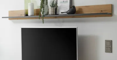 Produktbild von Büroregal Center Wotan Eiche und grau matt Wandregal für Homeoffice und Büro