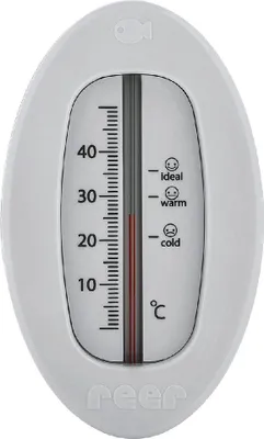 Produktbild von REER Badethermometer oval grau