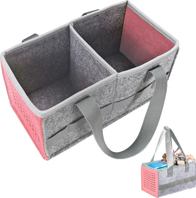 Produktbild von Zulbceo Toniebox Starterset und Zubehör-Aufbewahrungstasche, Reisetasche mit Griff, Reisetasche mit Griff für Toniebox-Zubehör, Tragetasche (Pink)