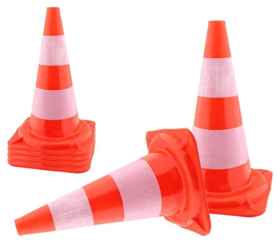 Produktbild von Verkehrspylon Pylon Hütchen Verkehrsleitkegel Warnkegel Markierungskegel Absperrkegel Warnbake Leitpfosten Lübecker Hut Parcours 6 Stück