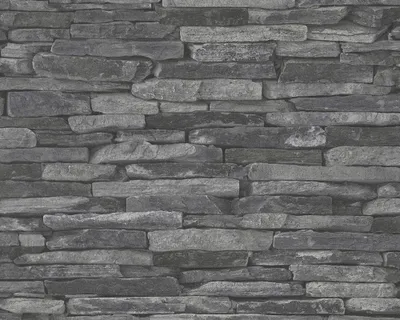 Produktbild von A.S. Création Tapete Wood`n Stone, Mustertapete in Natursteinoptik, grau, schwarz, 10,05 m x 0,53 m, 914224, 9142-24