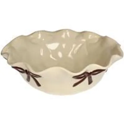 Imagen del producto de Jardinera de cerámica "Strikjes" de la colección HD, color marfil, dimensiones 30x30x11 cm