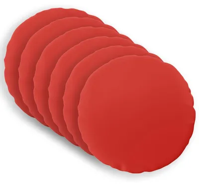 Imagen del producto de vidaXL, funda de cojín, 6 unidades, HEERLEN, color rojo, diámetro 50 cm, poliéster