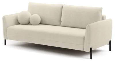 Produktbild von Selsey VERUCO - Sofa mit Schlaffunktion und Chenille-Bezug, cremeweiß