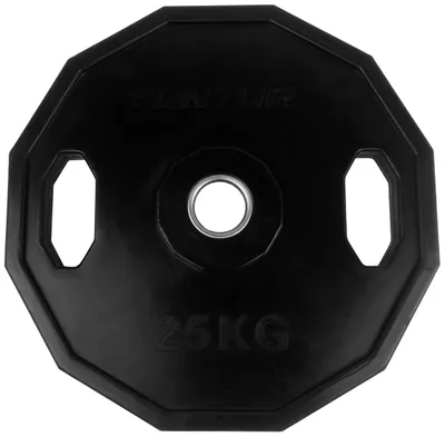 Produktbild von Tunturi Gewichtscheiben 50 mm, 1 x 25 kg, Hantelgewichte aus Gummi mit Griffen